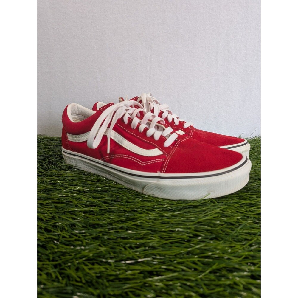 Vans Mens Red Old Skool Skater Lace up Shoes Size 10 - Off The Wall
